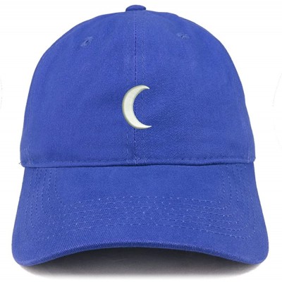 Baseball Caps Crescent Moon Embroidered Soft Low Profile Adjustable Cotton Cap - Royal - CC12O51PIF7 $14.20