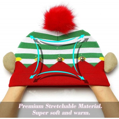 Skullies & Beanies LED Light Up Beanie Hat Christmas Cap for Women Children- Party- Bar - Multicolor-037 - CP18WH9GXQZ $15.81