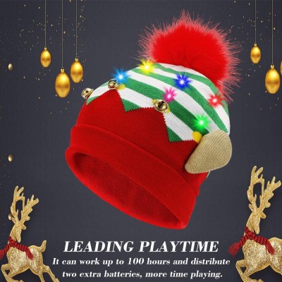 Skullies & Beanies LED Light Up Beanie Hat Christmas Cap for Women Children- Party- Bar - Multicolor-037 - CP18WH9GXQZ $15.81