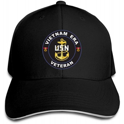 Baseball Caps United States Navy Vietnam Era Veteran Sandwich Hat Baseball Cap Dad Hat - Black - C518L65Z0H5 $17.21
