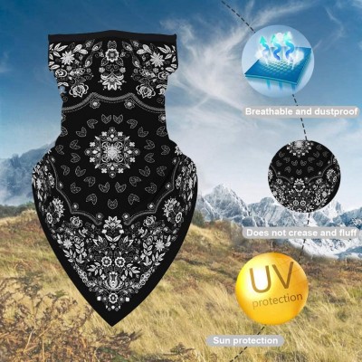 Balaclavas Men Women Ear Loops Face Scarf Neck Gaiters Bandana Mask Balaclava for Dust Wind - 4 - CE198UARA8Z $10.16