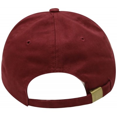 Baseball Caps Lopster Cotton Baseball Dad Cap - Burgundy - CO17YSIM5HI $12.80