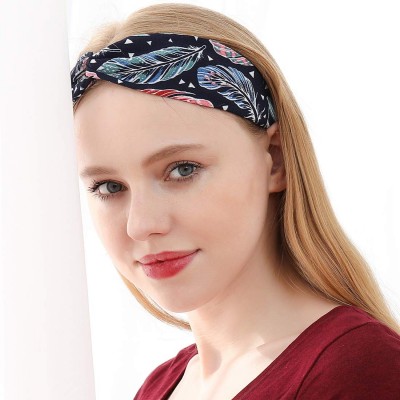 Headbands Headbands Turban Elastic Twisted Accessories - Packa2-(grid) - C718UYUTYIW $15.25