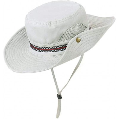 Sun Hats Outdoor Sun Hats Men Summer Sun Protection Wide Brim Boonie Hats - C018SYWW8SO $21.81