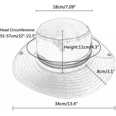 Sun Hats Outdoor Sun Hats Men Summer Sun Protection Wide Brim Boonie Hats - C018SYWW8SO $13.14