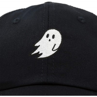 Baseball Caps Ghost Embroidery Dad Hat Baseball Cap Cute Halloween - Black - C218YR23ENL $12.97