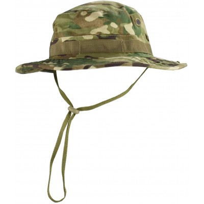 Sun Hats Men's Camo Boonie Hat Fishing Sun Hat Wide Brim Bucket Hat with Adjustable Strap - Mulicam - CH18EHH3SN0 $13.65