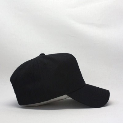 Baseball Caps Premium Plain Wool Blend Adjustable Snapback Hats Baseball Caps - Black - C0125MH8WU7 $15.22