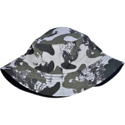 Bucket Hats Women Fashion Cotton Packable Travel Bucket Hat Sun Hat Fishmen Cap - Camo Gray - C1199E24AIQ $18.92