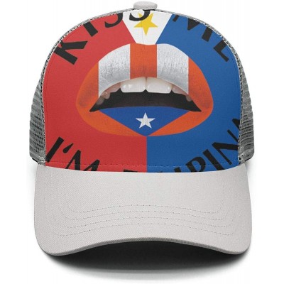 Baseball Caps Snapback Trucker Hats Kiribati Flag Unisex Adjustable Fashion Baseball Caps - Kiss Me Im-1 - C918S5M4U00 $19.32