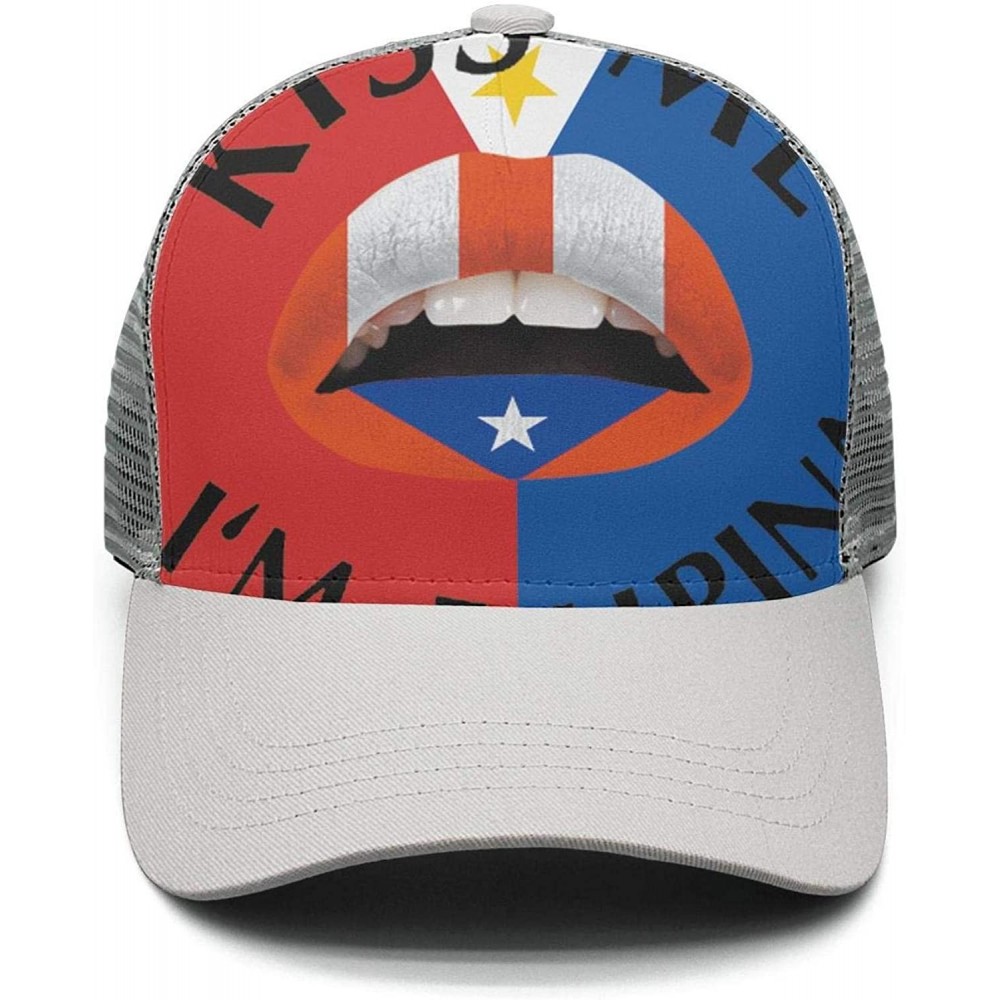 Baseball Caps Snapback Trucker Hats Kiribati Flag Unisex Adjustable Fashion Baseball Caps - Kiss Me Im-1 - C918S5M4U00 $19.32