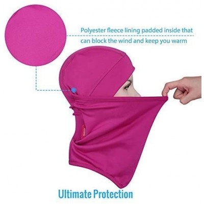 Balaclavas Balaclava Windproof Ski Balaclava for Cold Weather-1 Piece - Rose - CK18INXWUKO $11.22