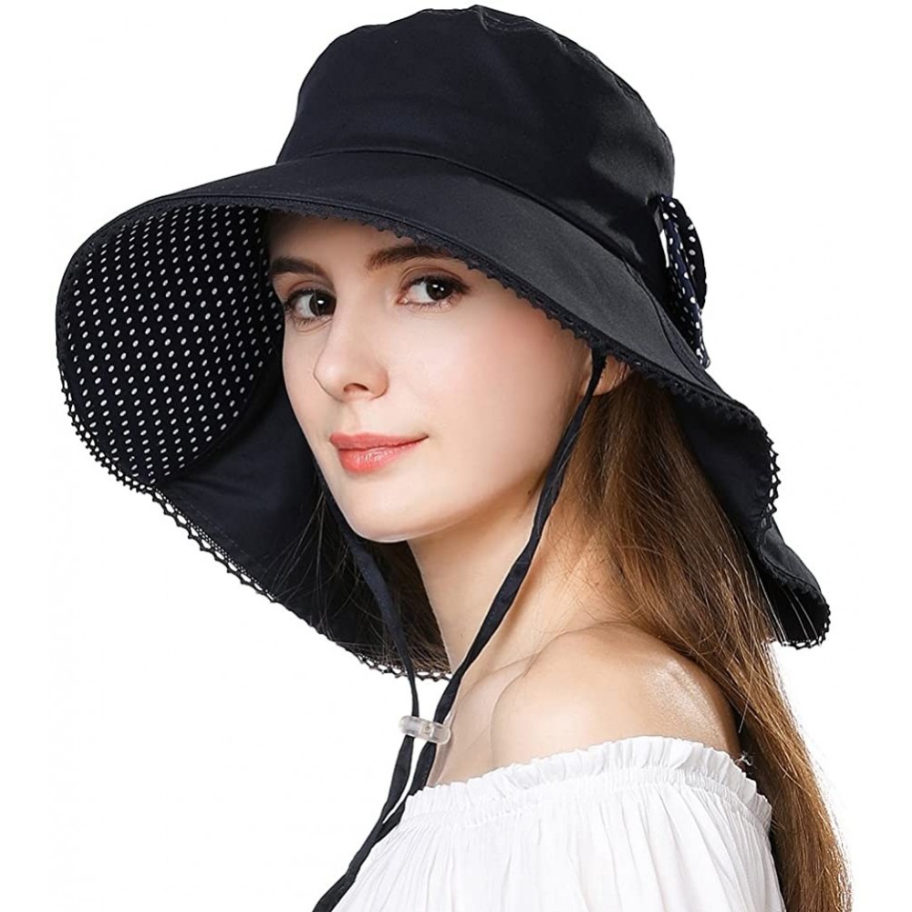 Sun Hats Womens Packable Ponytail SPF 50 Sun Hat Summer Gardening Hiking Fishing 55-61cm - Navy_69053 - CT18E4T8CYN $28.13