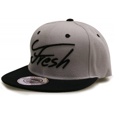 Baseball Caps Fresh Summer Snapback Hats - Light Grey/Black - C111YREW78P $14.93