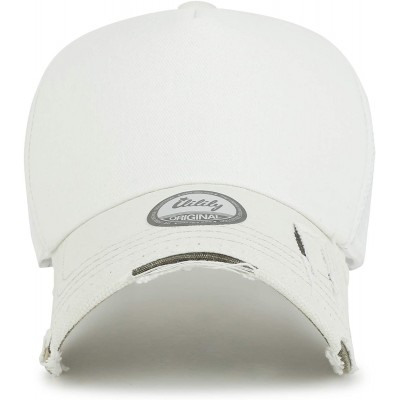 Baseball Caps Solid Color Vintage Distressed Mesh Blank Trucker Hat Baseball Cap - White&camo - C018YOWAH3U $17.86