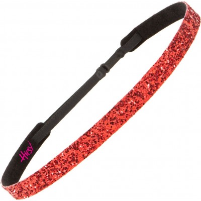 Headbands Women's Adjustable NO SLIP Bling Glitter Headband Mixed Pack (Red 3pk) - Red 3pk - C81864MSD2K $16.94