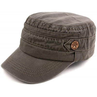 Baseball Caps Unisex 100% Cotton Washable Cadet Cap 176HC - Grey - CK11NZHC325 $11.09