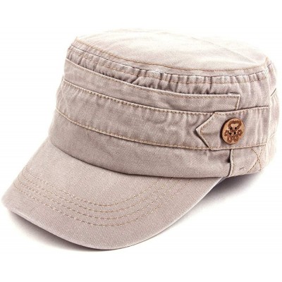 Baseball Caps Unisex 100% Cotton Washable Cadet Cap 176HC - Grey - CK11NZHC325 $11.09