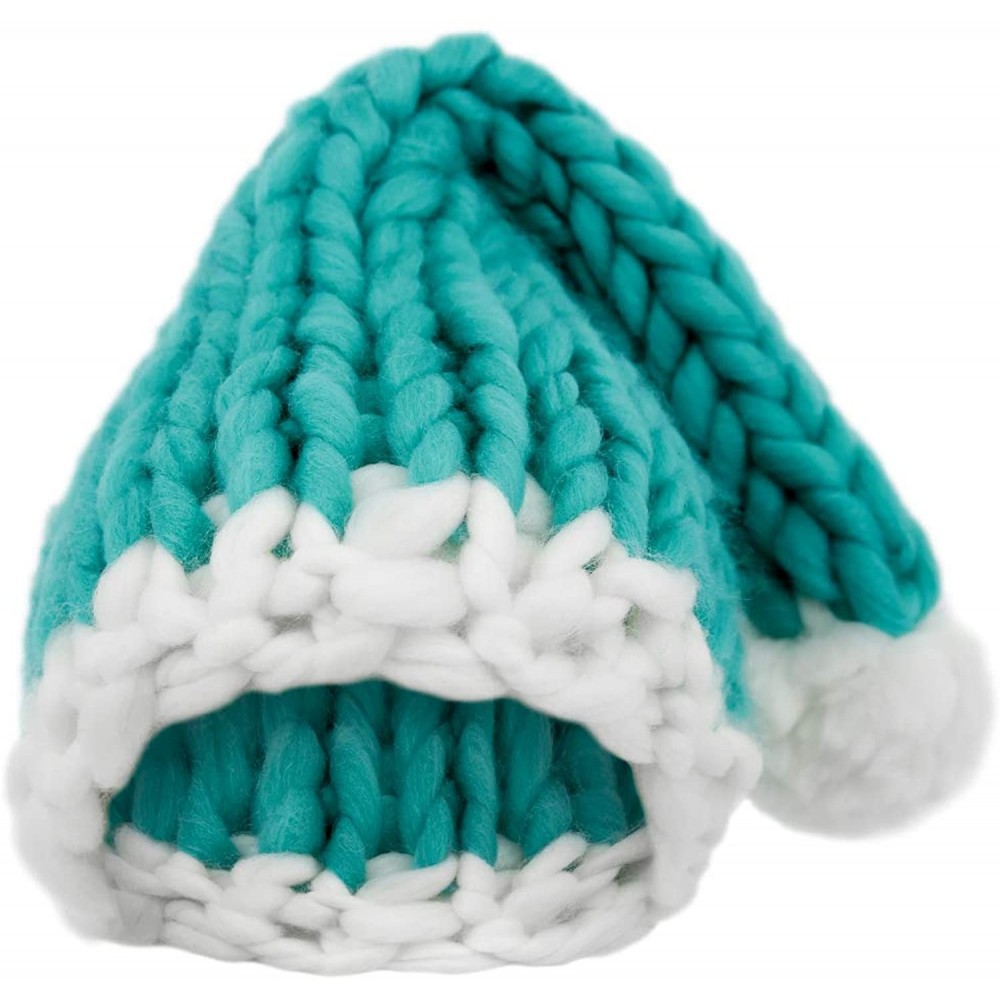 Skullies & Beanies Christmas Warm Chunky Slouchy Knit Beanie Santa Hat - Green Unisexual Adult - CT187MA648Y $15.64