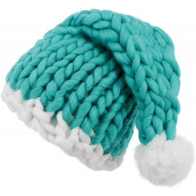 Skullies & Beanies Christmas Warm Chunky Slouchy Knit Beanie Santa Hat - Green Unisexual Adult - CT187MA648Y $15.64