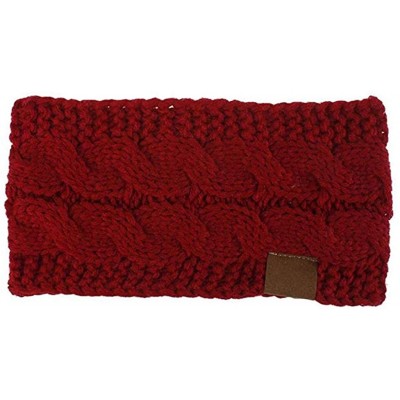 Cold Weather Headbands Women's Hairwarp Cable Knit Winter Headband Ear Warmer Hair Band Turban - L - C51944MMHXA $8.67