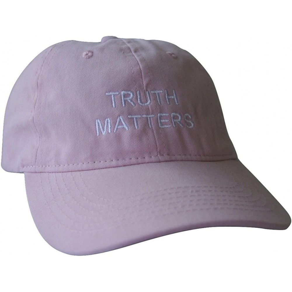 Baseball Caps Truth Matters Cap Hat - Slate Blue & White - Pink & White - CT182E446OY $17.08