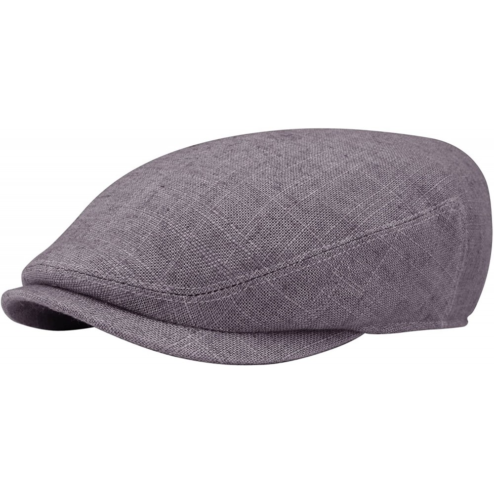 Newsboy Caps Unisex Linen Ivy Cap-2145 - Charcoal - CT11WUAQ48B $12.07