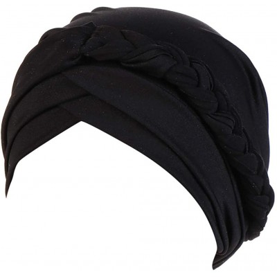 Skullies & Beanies Elastic Muslim Ruffle Cancer Viviplus - Black - CI18Y02A3QX $10.55