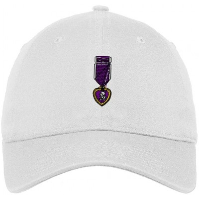 Baseball Caps Custom Low Profile Soft Hat Army Military Purple Heart Embroidery Veteran Cotton - White - C218QSHX8ZE $25.36