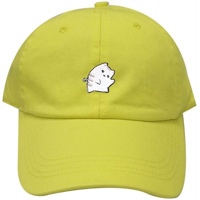 Baseball Caps Cute Cat Cotton Baseball Dad Cap - Lemon - CV183LU6XUE $12.22