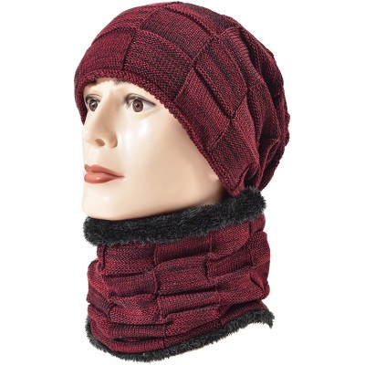 Skullies & Beanies Styles Oversized Winter Extremely Slouchy - Red Hat&scarf Set - C218ZZLURG3 $12.20