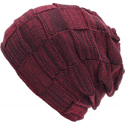 Skullies & Beanies Styles Oversized Winter Extremely Slouchy - Red Hat&scarf Set - C218ZZLURG3 $12.20