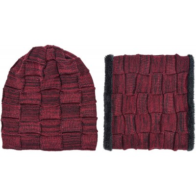 Skullies & Beanies Styles Oversized Winter Extremely Slouchy - Red Hat&scarf Set - C218ZZLURG3 $12.20