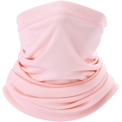 Balaclavas Summer Face Scarf Neck Gaiter Windproof Anti-dust Mask - Pink - C318S7LA5N9 $9.85