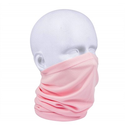 Balaclavas Summer Face Scarf Neck Gaiter Windproof Anti-dust Mask - Pink - C318S7LA5N9 $9.85