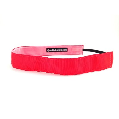 Headbands Women's Solid Poppy Red One Size Fits Most - Pink/Grosgrain - C911K9XFH6R $11.67