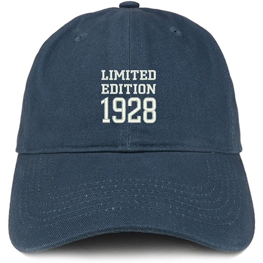 Baseball Caps Limited Edition 1928 Embroidered Birthday Gift Brushed Cotton Cap - Navy - CL18CO6CI03 $17.32