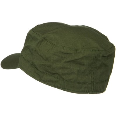 Newsboy Caps Big Size Fitted Cotton Ripstop Military Army Cap - Olive - CI1874WRXIK $16.34