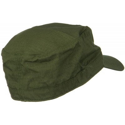 Newsboy Caps Big Size Fitted Cotton Ripstop Military Army Cap - Olive - CI1874WRXIK $16.34