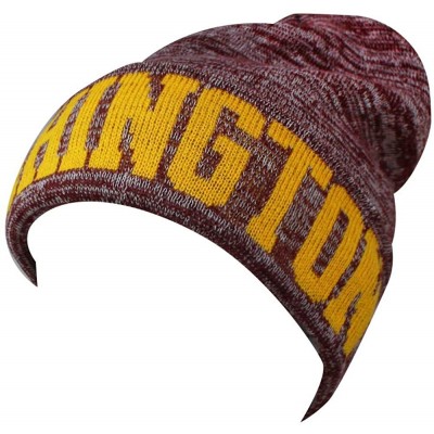 Skullies & Beanies Classic Cuff Beanie Hat Ultra Soft Blending Football Winter Skully Hat Knit Toque Cap - Sf200 Washington -...