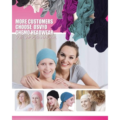 Skullies & Beanies Bamboo Chemo Headscarf for Women Hair Loss - Cancer Slip On Headwear Turbans Sealed Packaging - CC1939EI3S...
