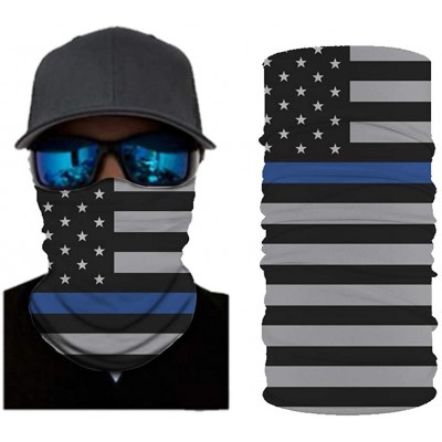 Balaclavas Seamless Bandana Headband Headwear Balaclava Head Wrap Scarf Neck - Usa Flag Blue - CI198RNKWGS $14.52