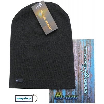 Skullies & Beanies Slouch Beanie Cap Winter Hat for Men or Women - Black - CS12N3ZCS90 $16.39