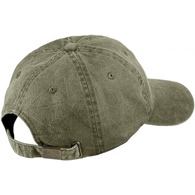 Baseball Caps Pair of Aces Embroidered Cotton Washed Baseball Cap - Khaki - CL12KMER9S1 $22.29