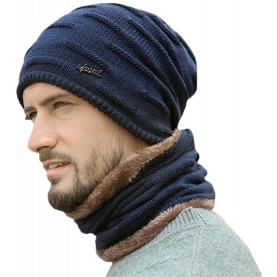 Skullies & Beanies Winter Beanie Fashion Fleece - Style-2 Navy - CG18Z9G2EW2 $6.90