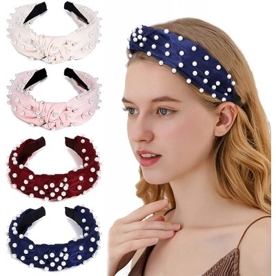 Headbands Knot Headband Headbands Elastic Accessories - Pearl-headband-c - CB18UEMM0SQ $9.63