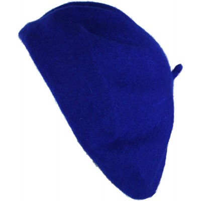 Berets Elegant Solid Classic Beret - Royal Blue - C612L618QMR $14.28