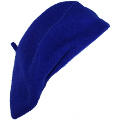 Berets Elegant Solid Classic Beret - Royal Blue - C612L618QMR $14.28