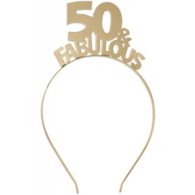 Headbands 50 & Fabulous Gold Headband - Birthday Tiara Headband for Women - 50th Birthday Gift HdBd(50FAB) GLD - C018E6KUDX9 ...