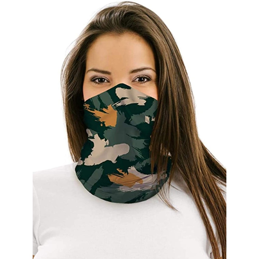 Balaclavas Seamless Neck Gaiter Fashion Bandana Sports Casual Headwear Headwrap Balaclava Helmet Liner - Green4 - C619844703I...